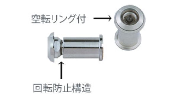 空転リング付き、回転防止構造